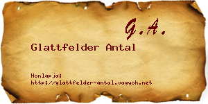 Glattfelder Antal névjegykártya